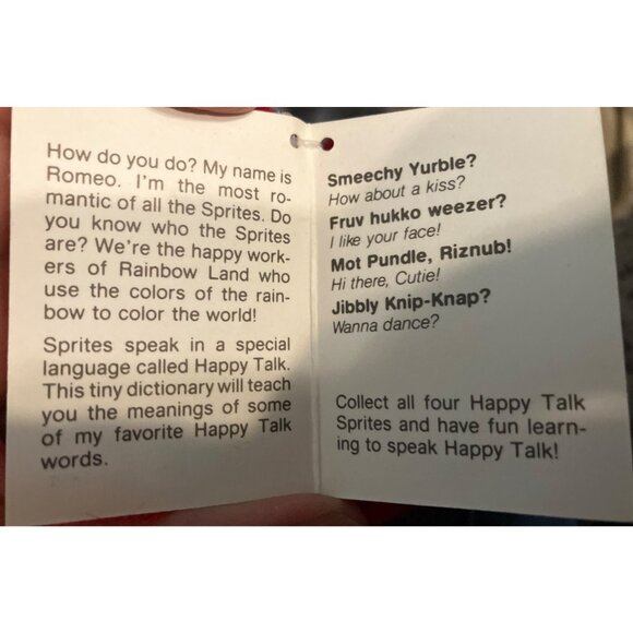 Taco Bell Hallmark Happy Talk Sprite Romeo Plush Doll Vintage 1983 - Picture 4 of 11